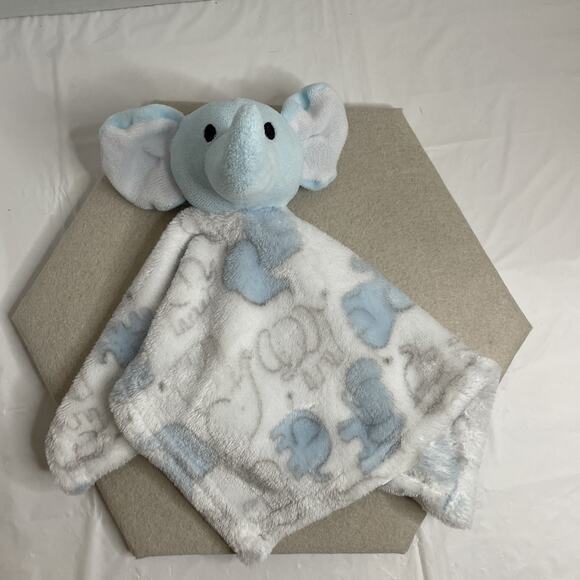 X De Moda Elephant Lovey Baby Toy Blue 12 Inch XDeModa Embroidered Eyes - Picture 1 of 5